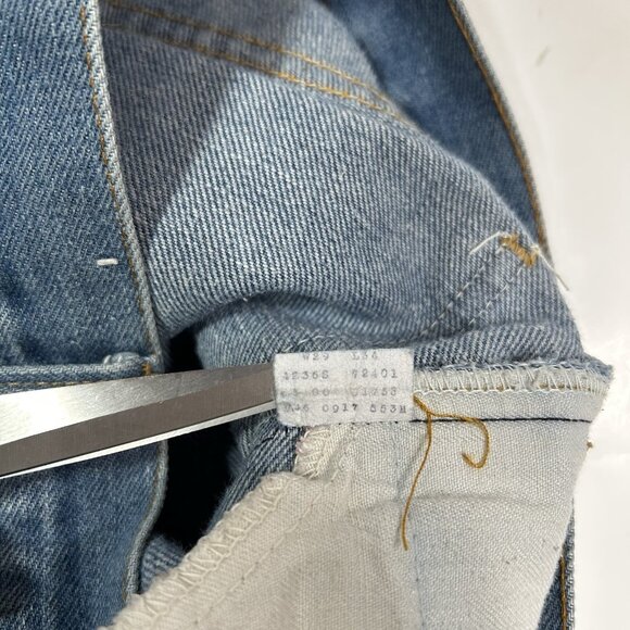 Vintage 1970s Levi’s 746 0917 Orange Tab Bell Bottom Jeans Sz 28 Waist 33 Length - Picture 7 of 11